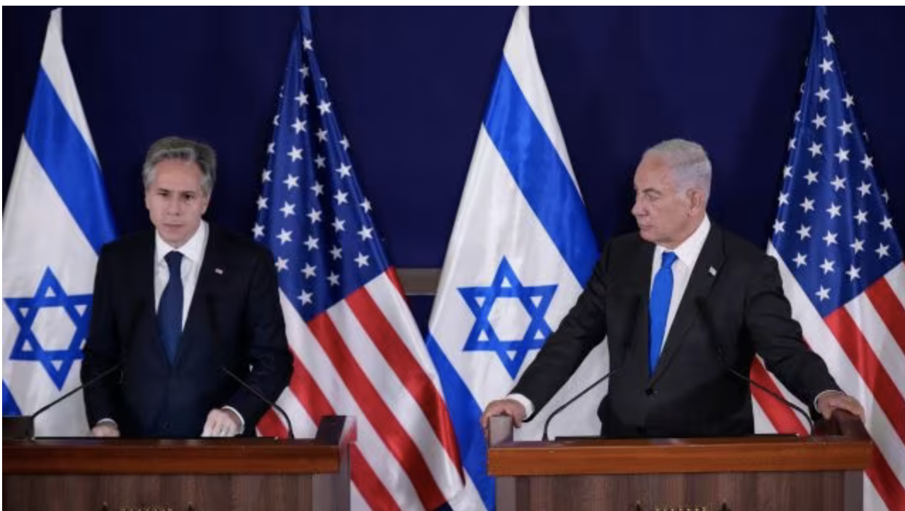 US Secretary of State Antony Blinken and Israeli Prime Minister Benjamin Netanyahu