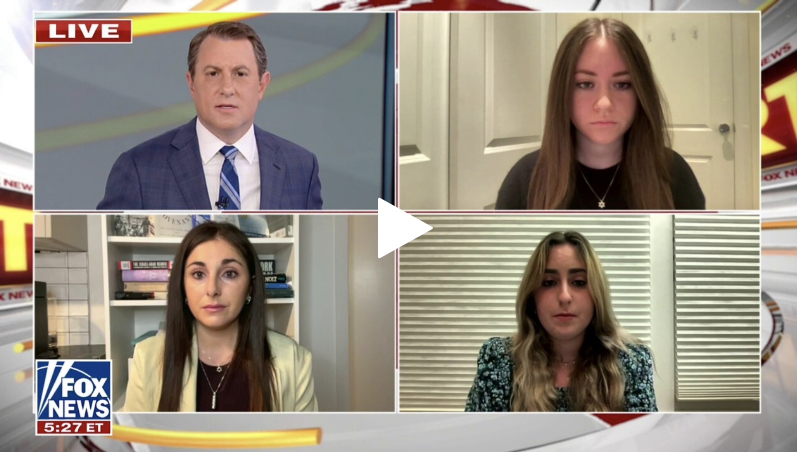 college students on Fox News discuss antisemitism on campus