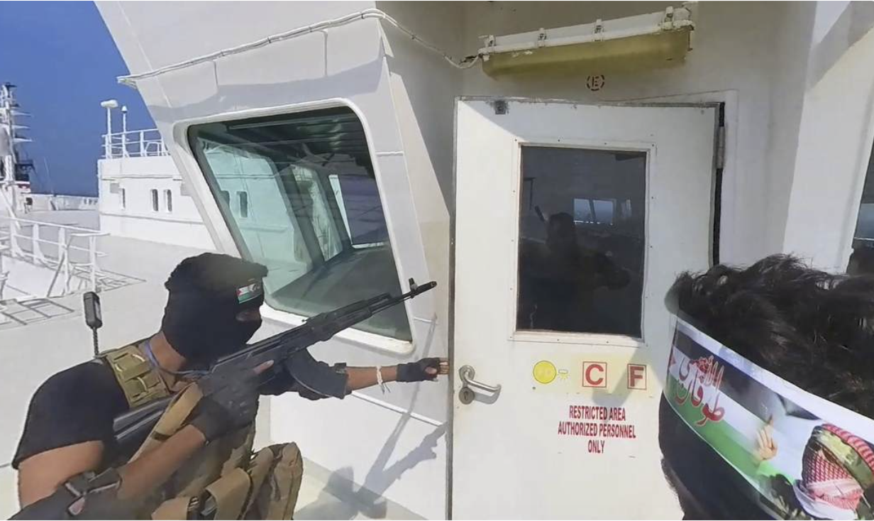 armed Hamas gunmen enter restricted area