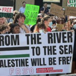 from the river to the sea Palestinian protesters