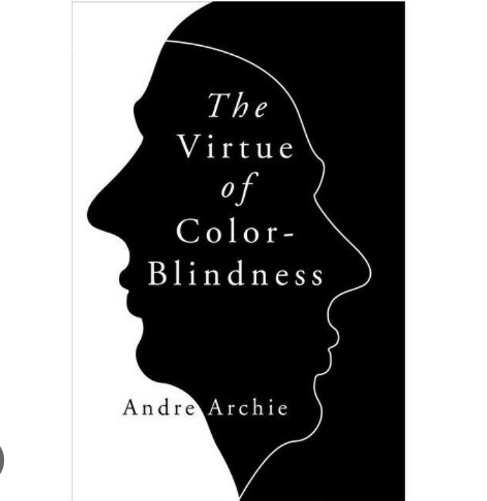 Book cover the Virtue of ColorBlindness Point of View Point of View