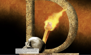 Democracy and the Democratic Party illustration by Alexander Hunter/The Washington Times
