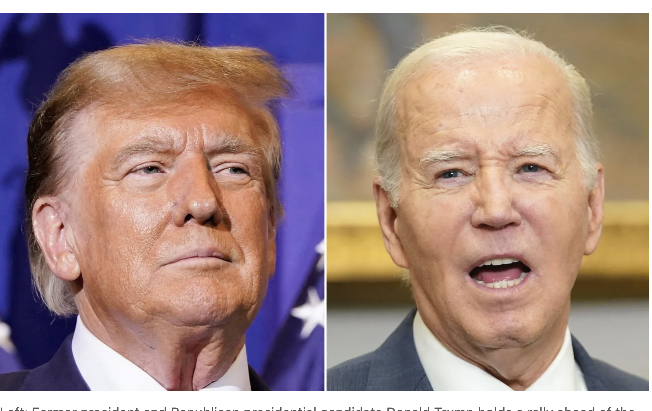 Trump Biden side by side