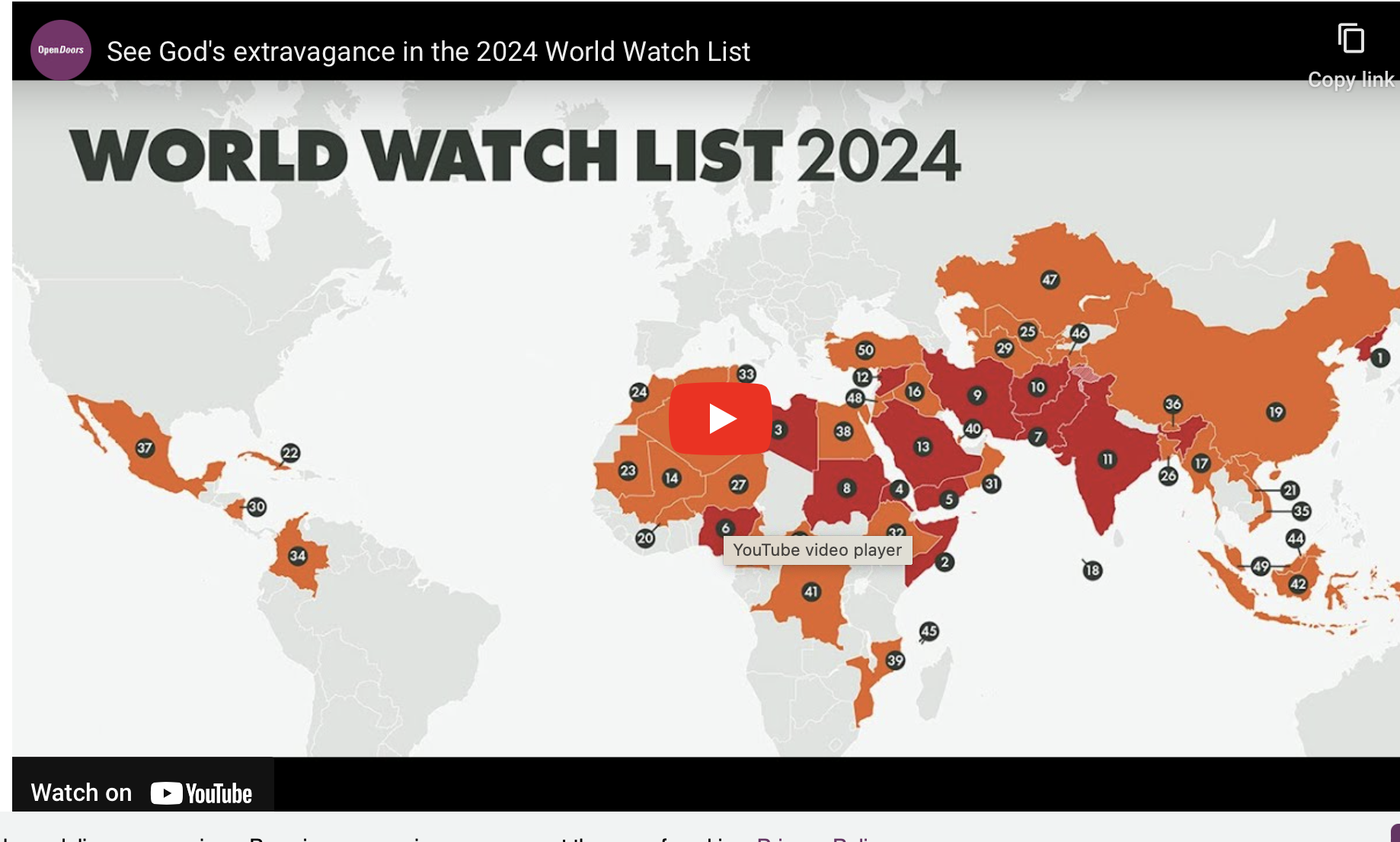 World Watch List - map