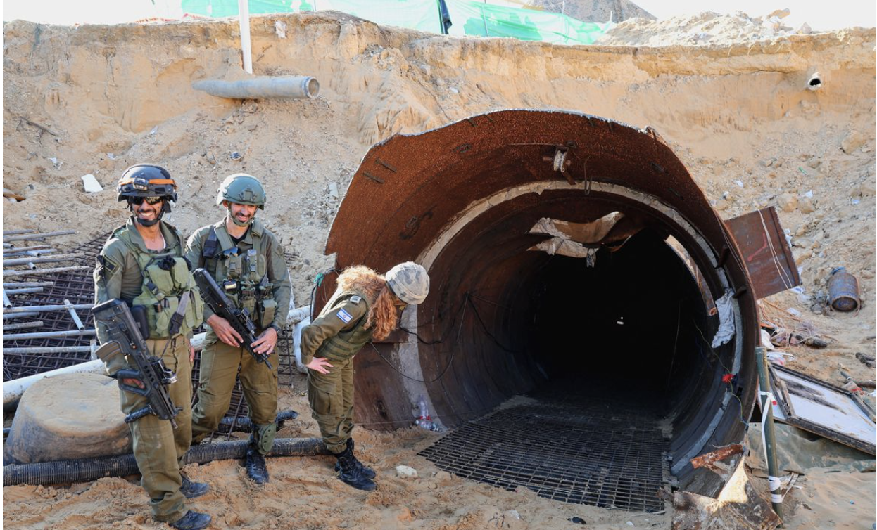Entrance to Hamas tunnel in Gaza