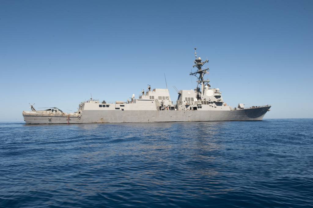 US Navy ship in the Red Sea