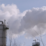 coal plant industrial smoke stacks belching smoke