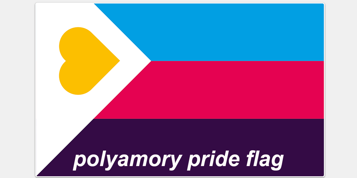 tricolor polyamory pride flag