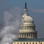 US Capitol Dome through smokes from the Capital Power Plant 2014