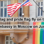 Pride flag flying at U.S. embassy