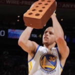 Klay Thompson - Golden State Warriors throws brick