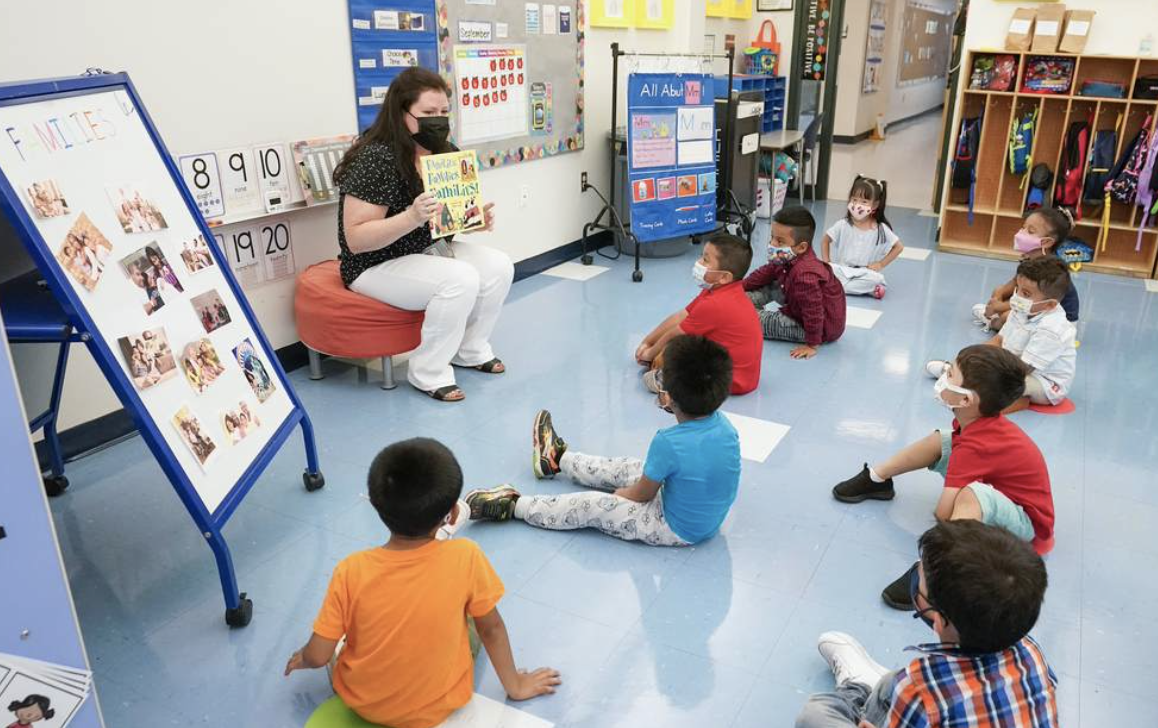 Kindergarten classroom - teacher indoctrinate
