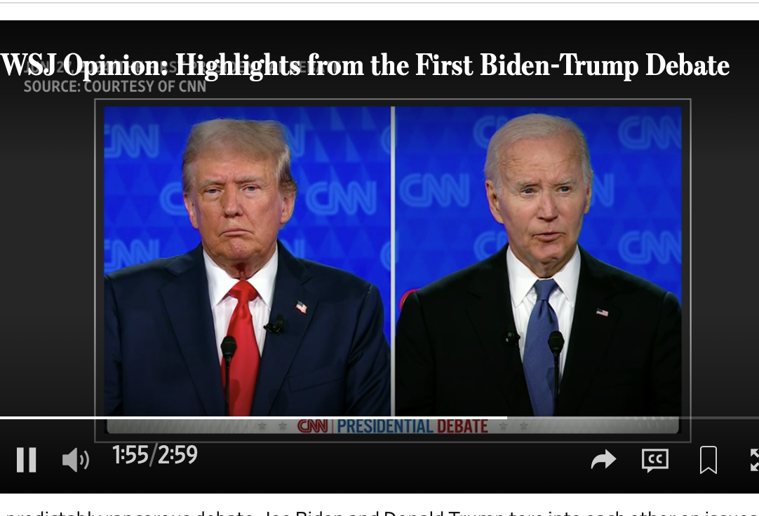 Trump - Biden Debate - WSJ