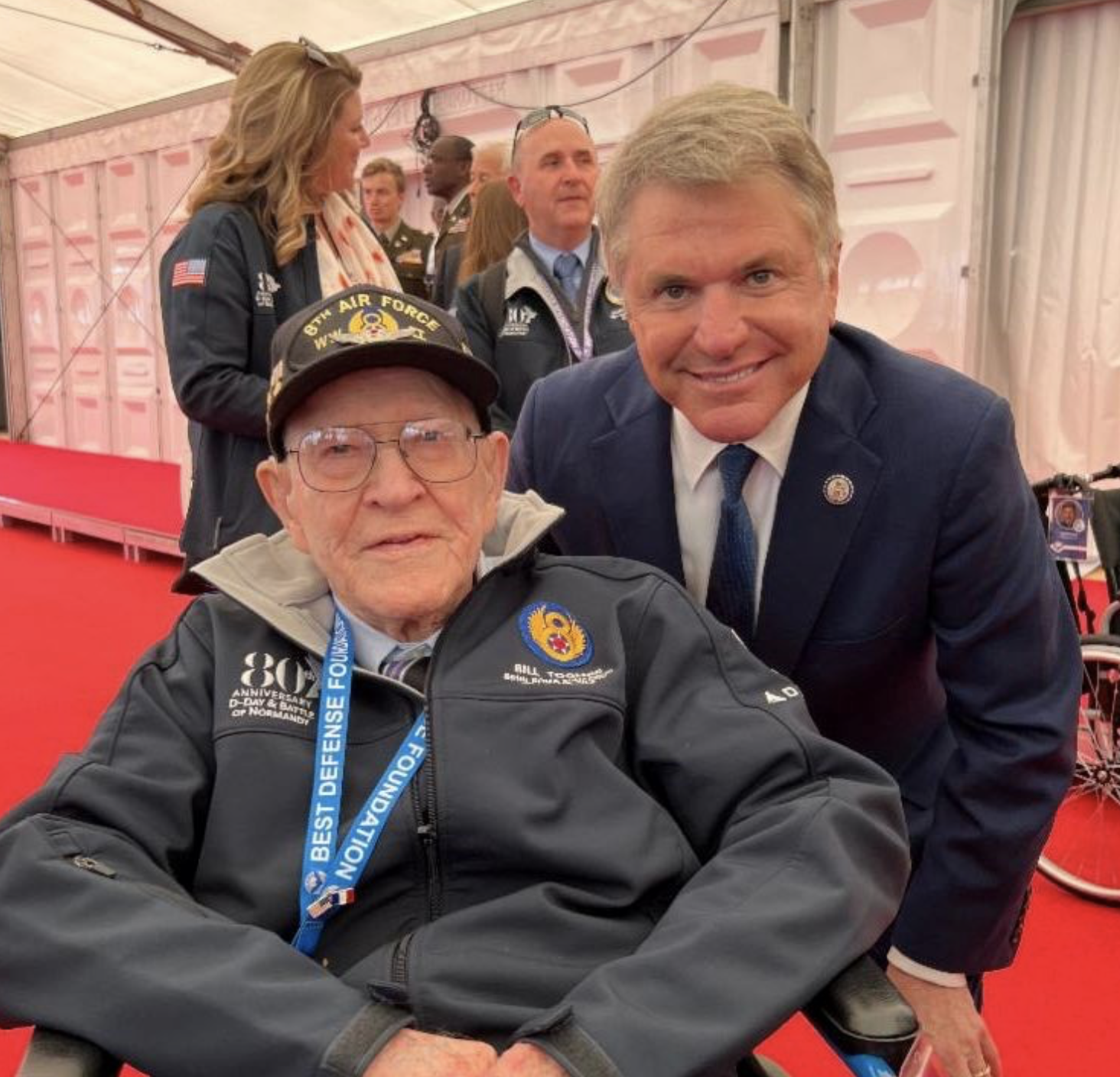 U.S. Congressman Michael McCaul (R-Texas) with WWII D-Day Veteran