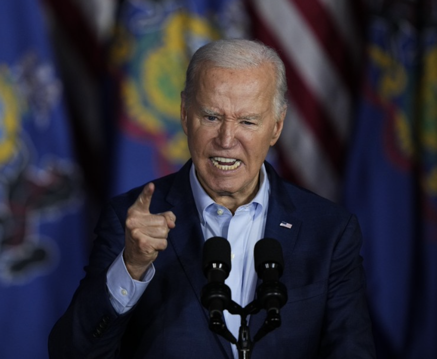 angry enraged Biden points finger