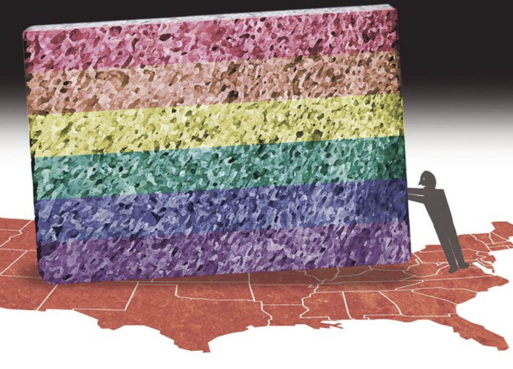 graphic image of LGBTQ++ taking over America