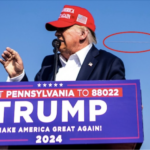 Bullet's path as it passes by Trump during the assassination attempt