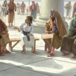 Jesus sharing in the Temple as a boy
