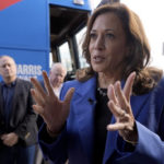 Kamala at DNC gestures with hands