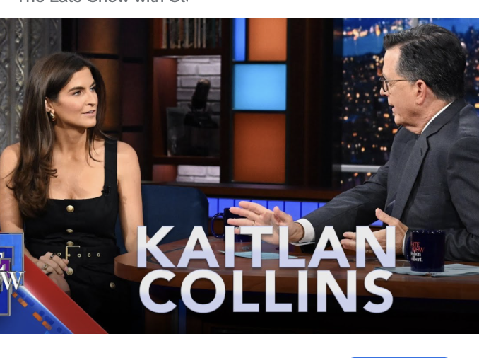 Stephen Colbert and CNN's Kaitlan Collins