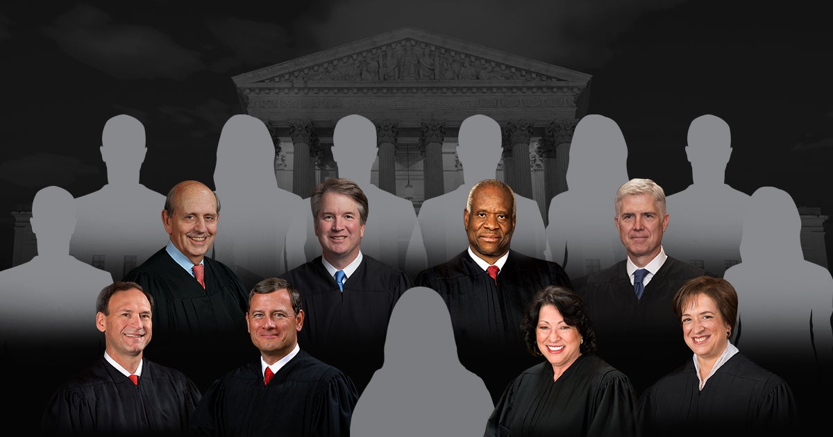 Supreme Court Packing - with silhouettes for several other justices