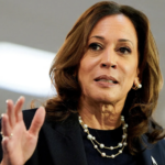 Vice President and Democratic presidential candidate Kamala Harris speaks