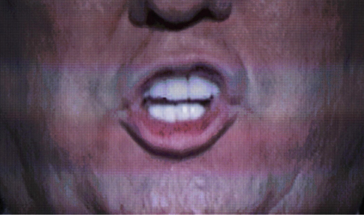 blurred image of Trumps lips