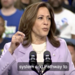 screenshot - Kamala speaks on campaign trail