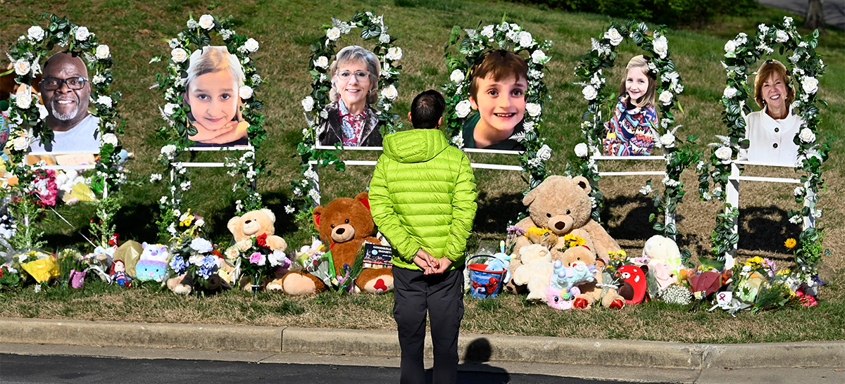 Memorial to Covenant School Shooting