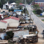 Storm ravaged town in western NC