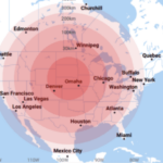 US Map of EMP coverage by height of bomb