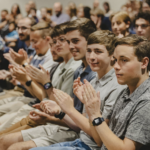 church congregation - mostly young men