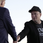 Trump and Musk shake hands