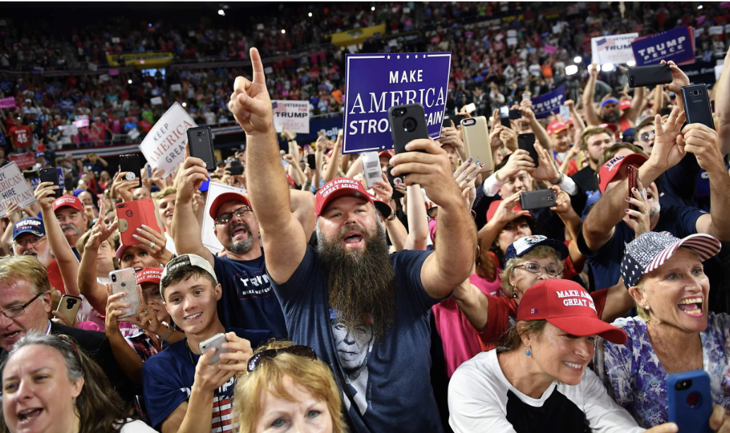 Trump supporters at campaign rally