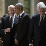 Biden, Obama, & Clinton mingle in a church