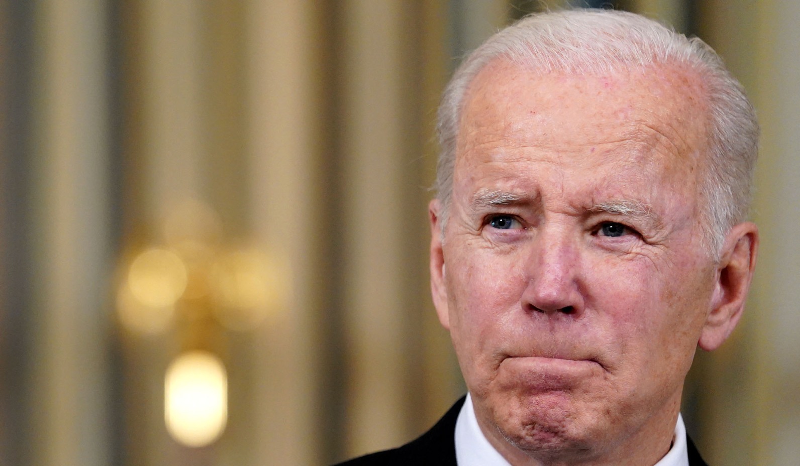 Biden-pursed lips