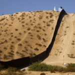 Border Wall on the U.S.-Mexico border, seen from Sunland Park, NM