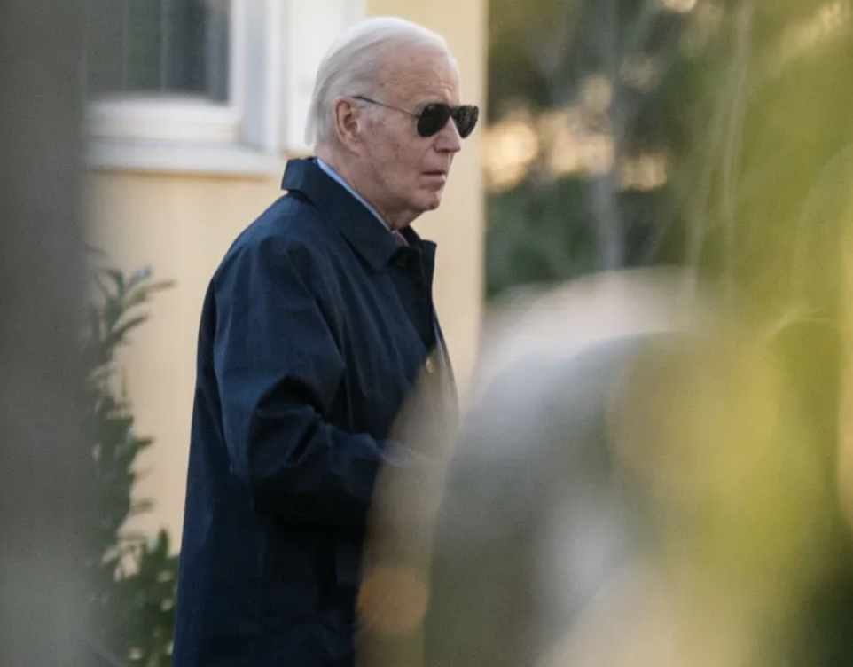 Joe Biden walking - blurred background