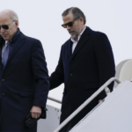 Joe and Hunter Biden disembarking from Air Force 1