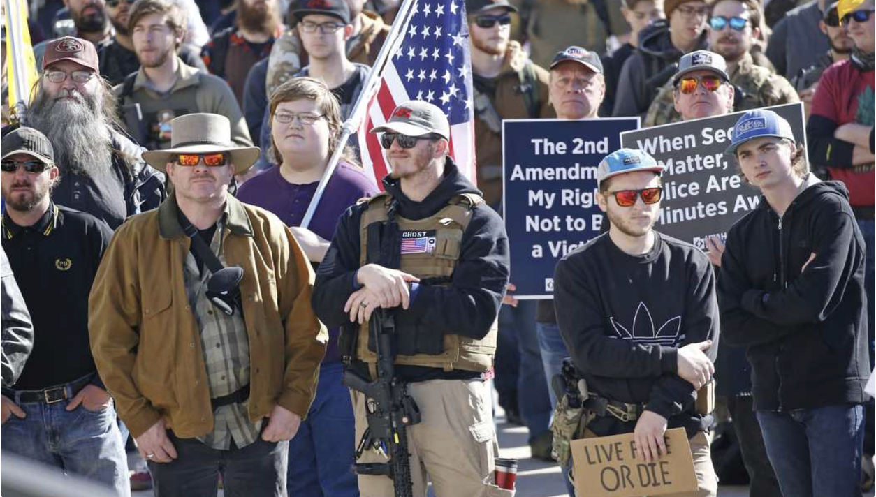 Pro 2nd Amendment protesters carrying guns