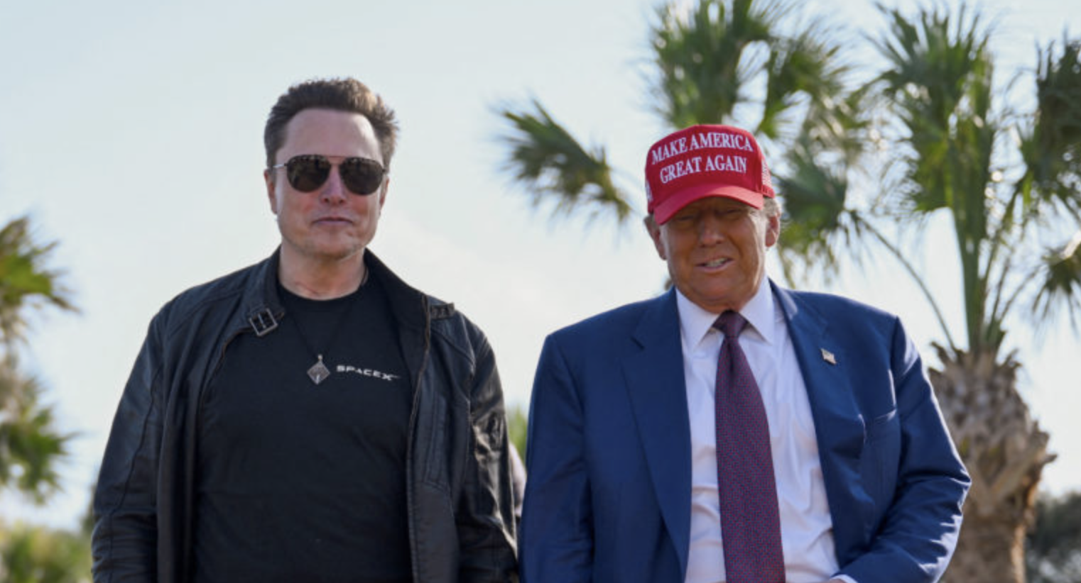 Trump and Musk at Mar-a-lago