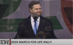 VP JD Vance speask at March for Life 2025