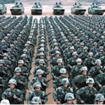 large armed Chinese Troops