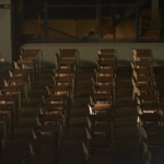 Dark empty classroom