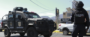 Mexico's Border Agent and armored vehicle