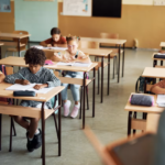 Partial elementary school classroom