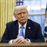 Trump sits frowning in oval office