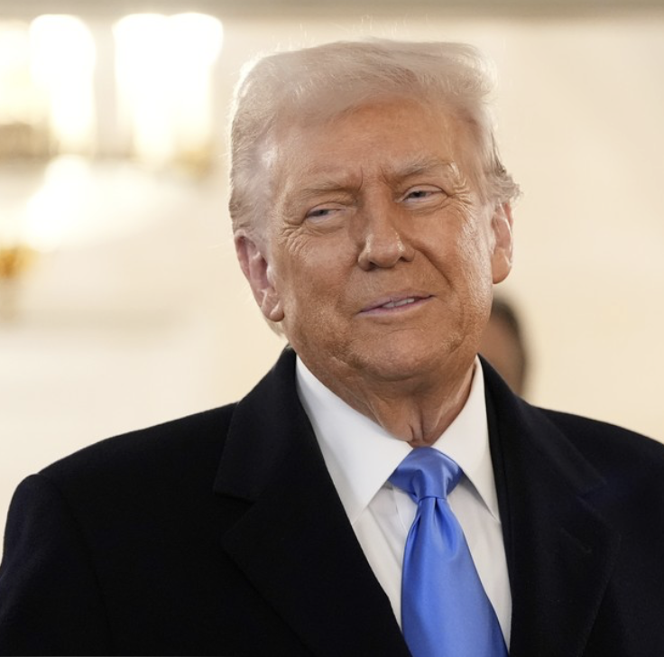 Trump tilted head - smiles