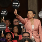 Dems wave protest signs during Trumps SOTU speech