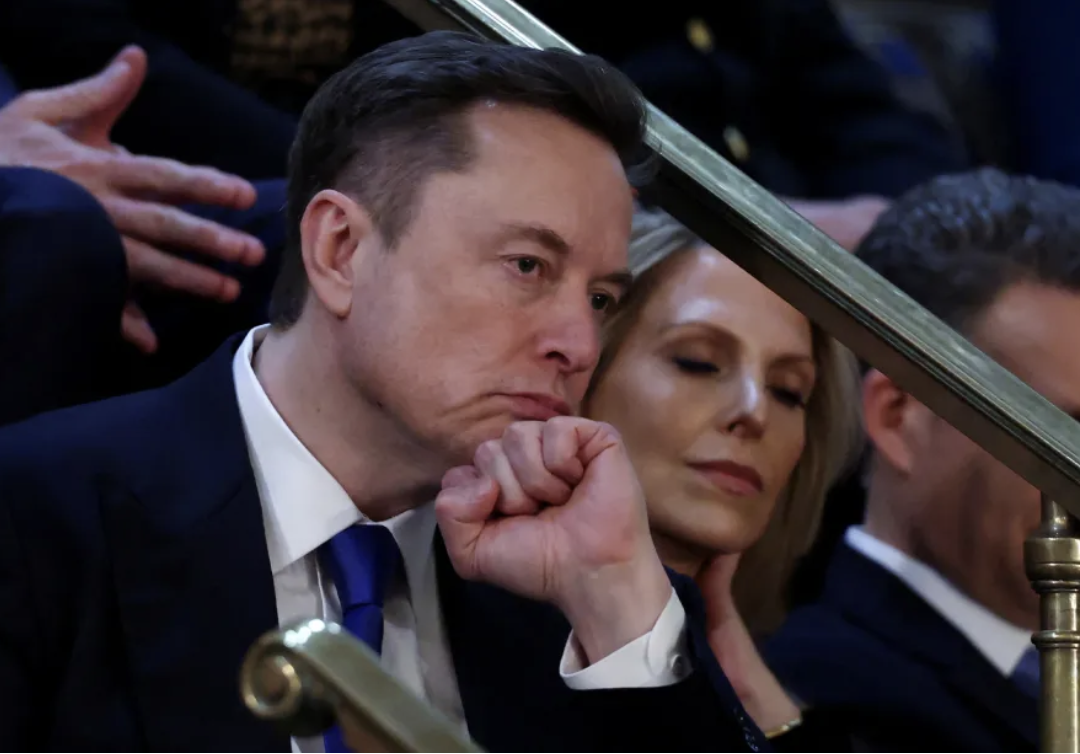 Musk in the Gallery at Trumps SOTU address